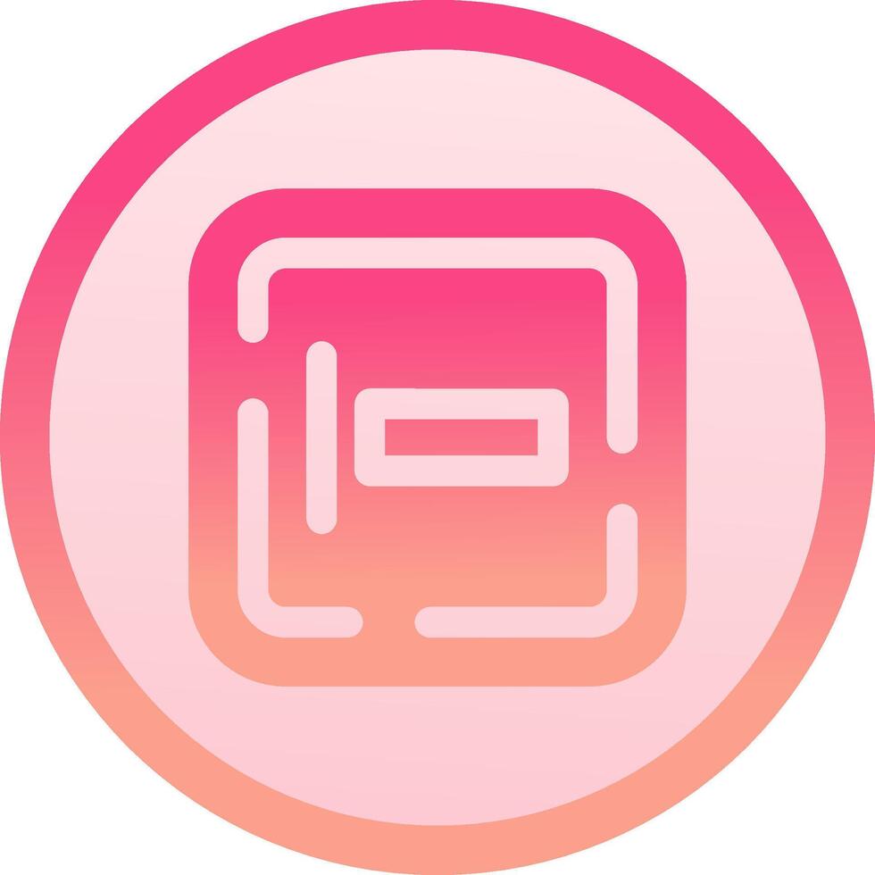Right align solid circle gradeint Icon vector