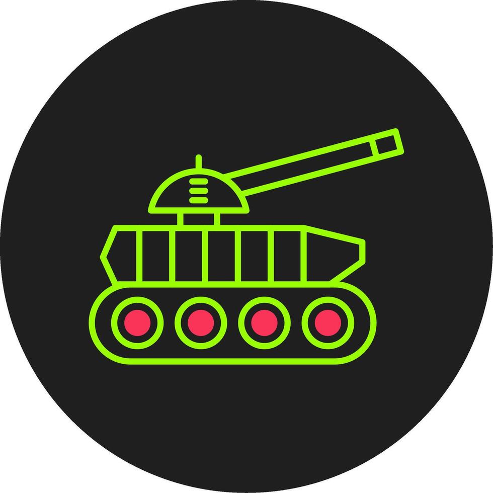 Tank Glyph Circle Icon vector