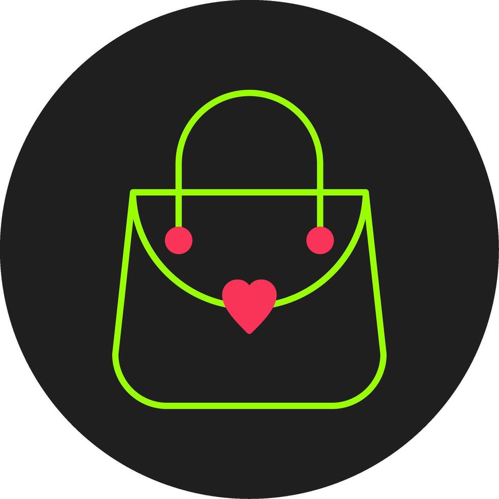 Purse Glyph Circle Icon vector