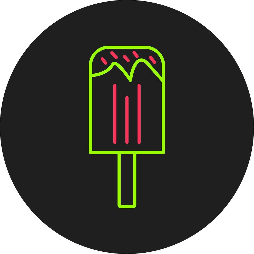 Ice Cream Glyph Circle Icon vector