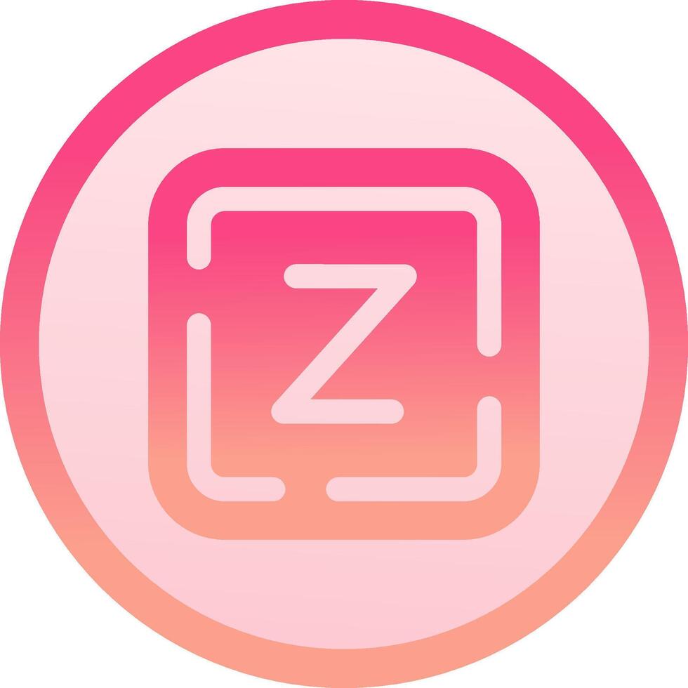 Letter z solid circle gradeint Icon vector
