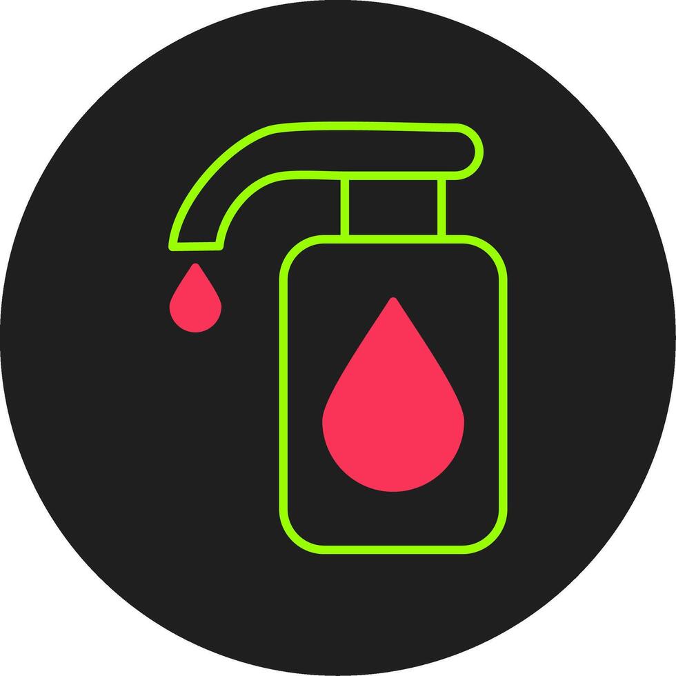 Cleaning Liquid Glyph Circle Icon vector