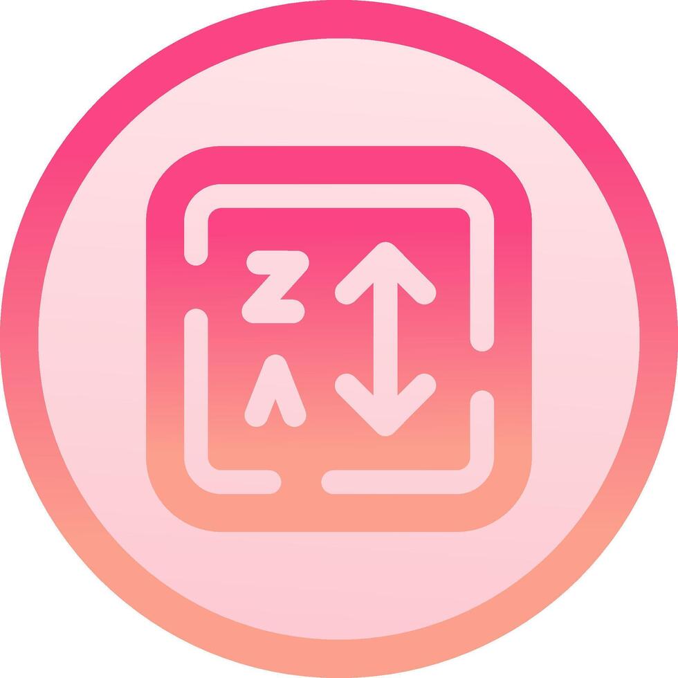 Alphabetical order solid circle gradeint Icon vector