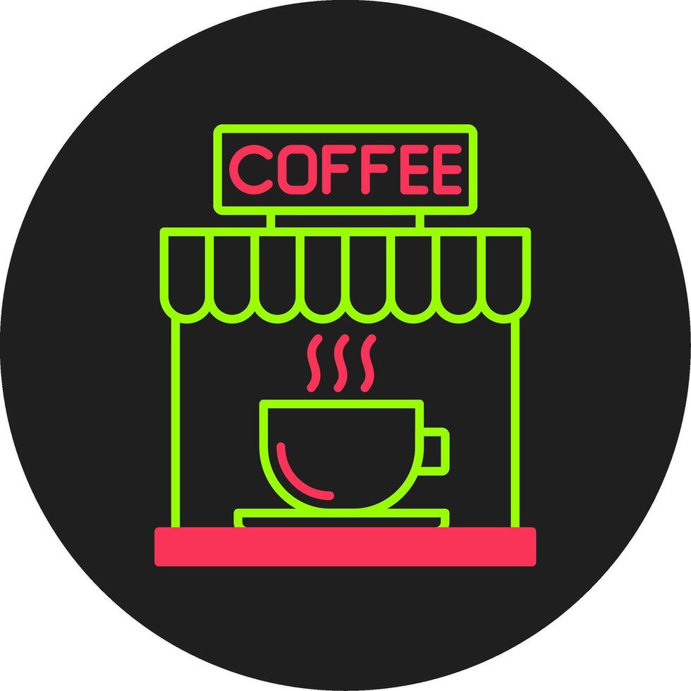 café glifo circulo icono vector