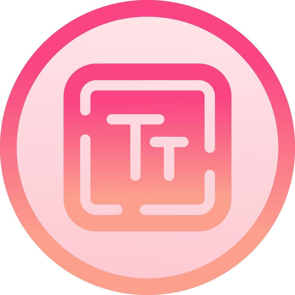 Text size solid circle gradeint Icon vector