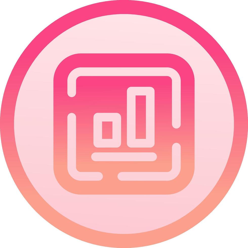 Bottom alignment solid circle gradeint Icon vector