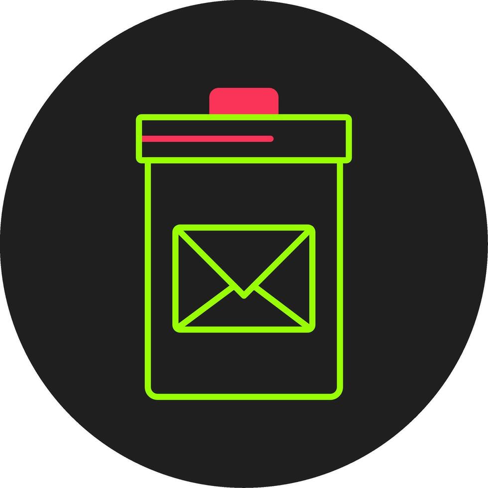 Delete Message Glyph Circle Icon vector