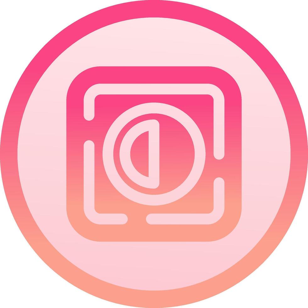 Brightness solid circle gradeint Icon vector