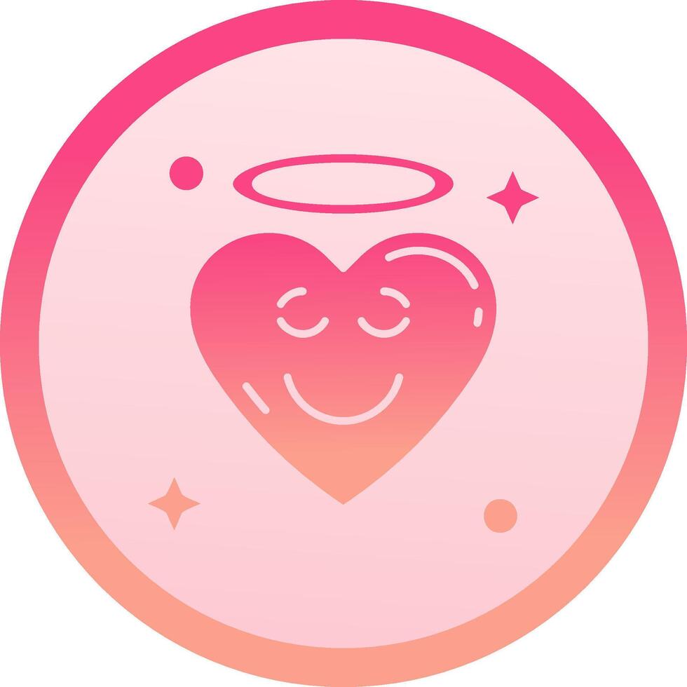 Angel solid circle gradeint Icon vector