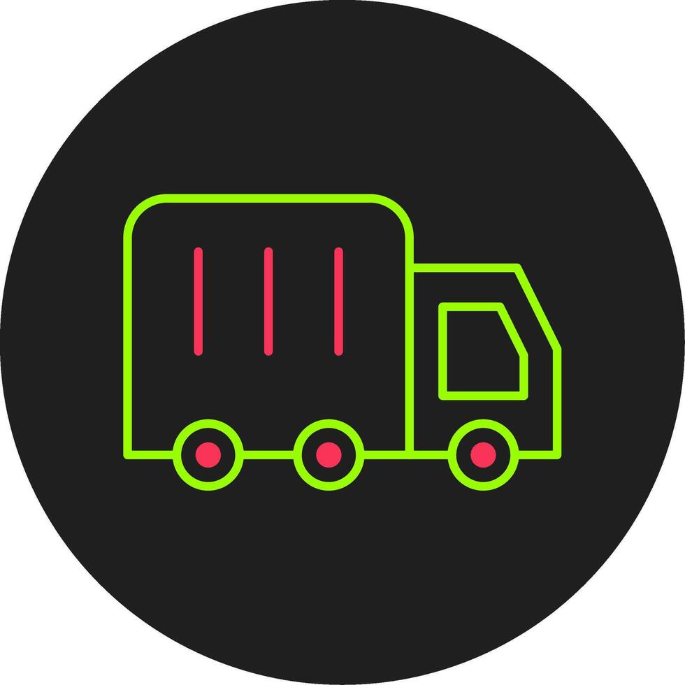 Lorry Glyph Circle Icon vector