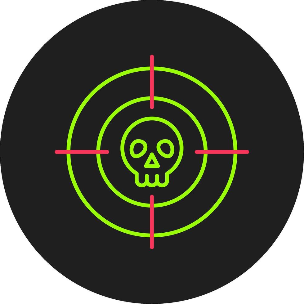 Targeted Glyph Circle Icon vector