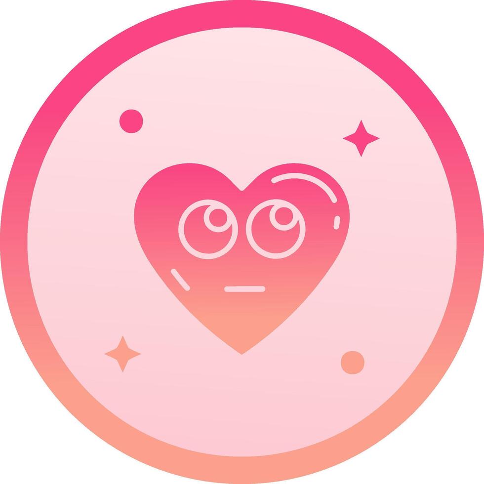 Rolling eyes solid circle gradeint Icon vector