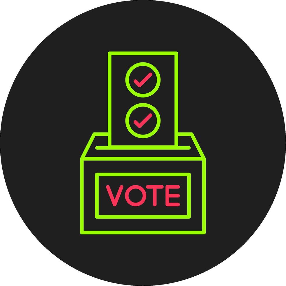 Ballot Glyph Circle Icon vector