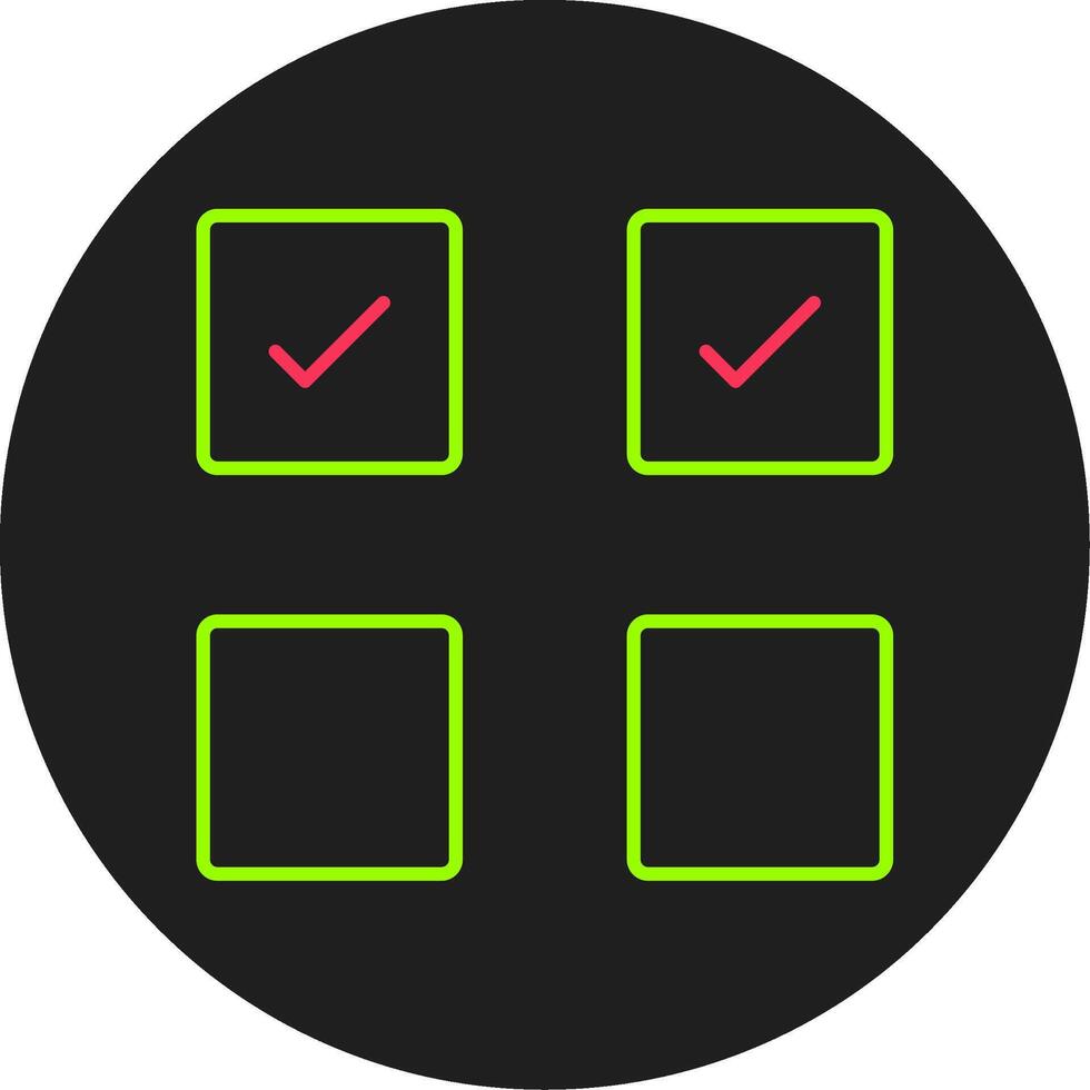 Check Box Glyph Circle Icon vector