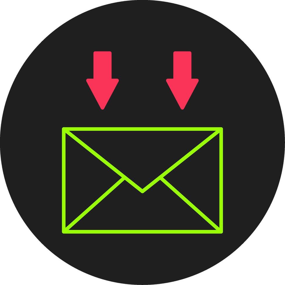Mail Glyph Circle Icon vector