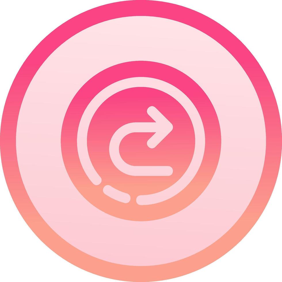 Forward solid circle gradeint Icon vector