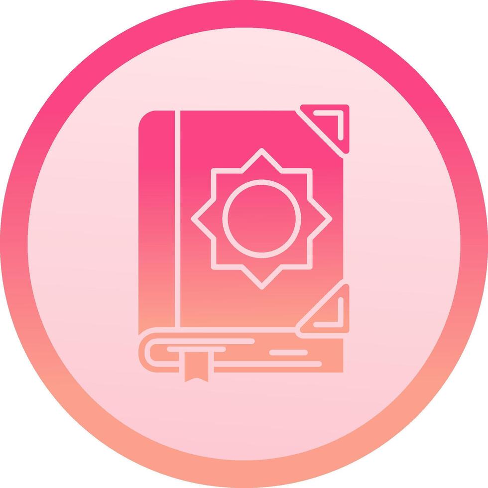 Quran solid circle gradeint Icon vector
