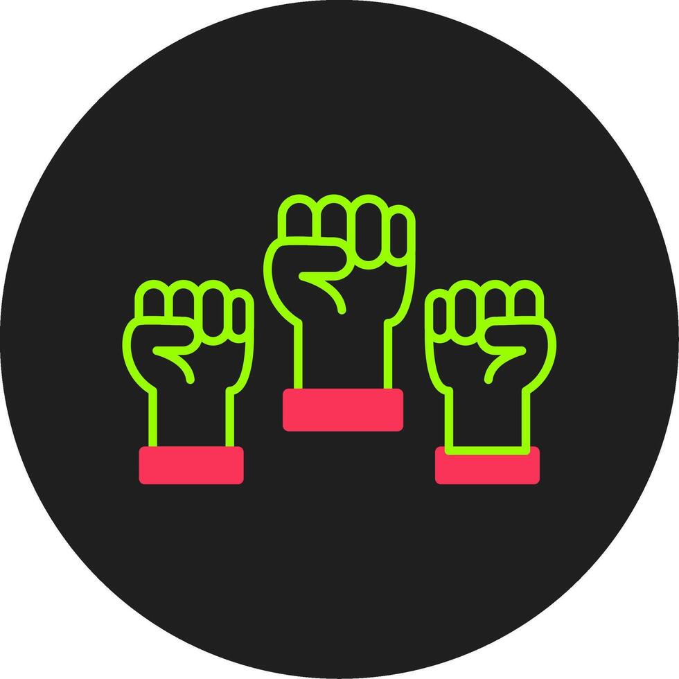 Protest Glyph Circle Icon vector