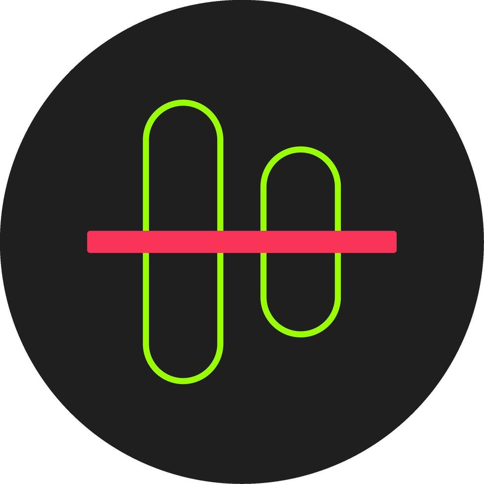 Vertical Align Centre Glyph Circle Icon vector