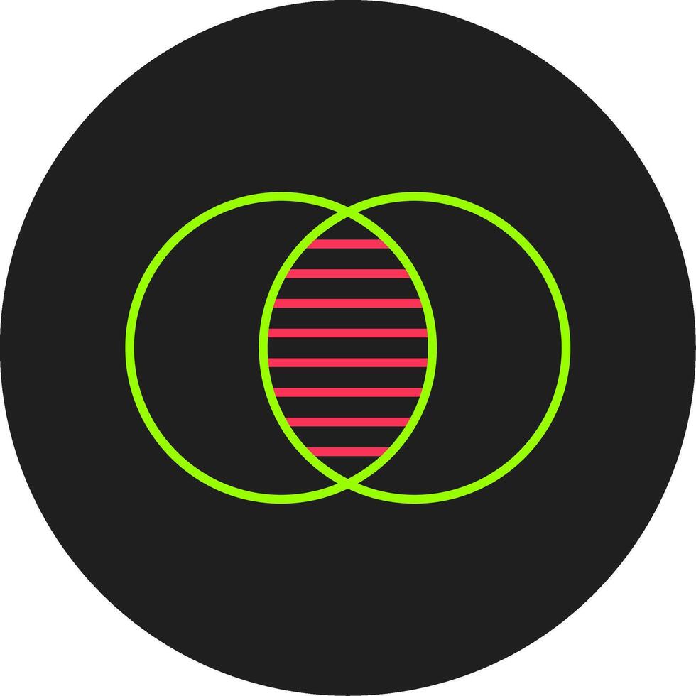 Overlap Glyph Circle Icon vector