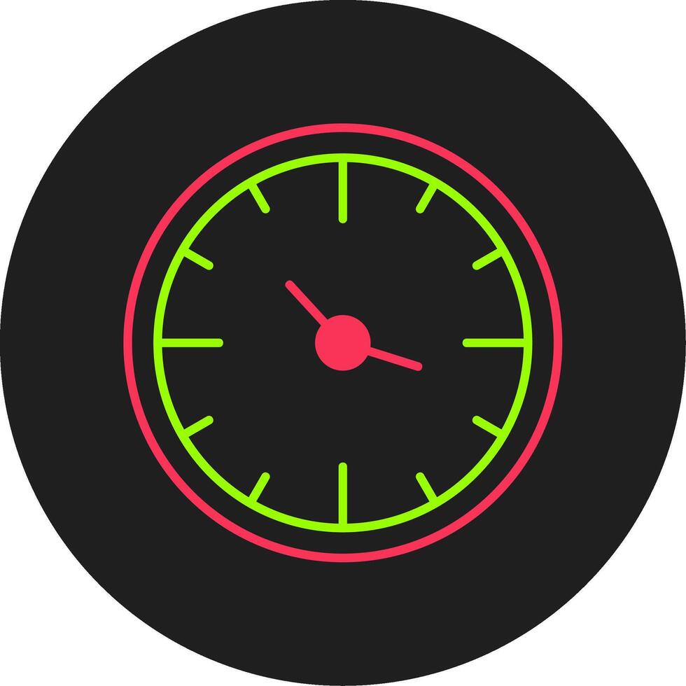 icono de círculo de glifo de reloj vector