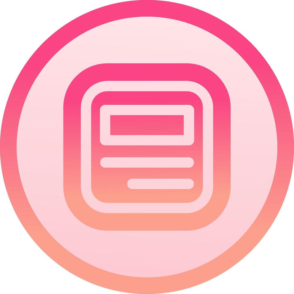 Layout solid circle gradeint Icon vector