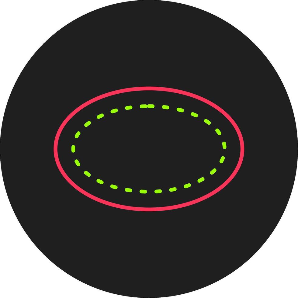 Oval Glyph Circle Icon vector