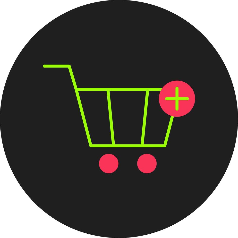 Add To Cart Glyph Circle Icon vector