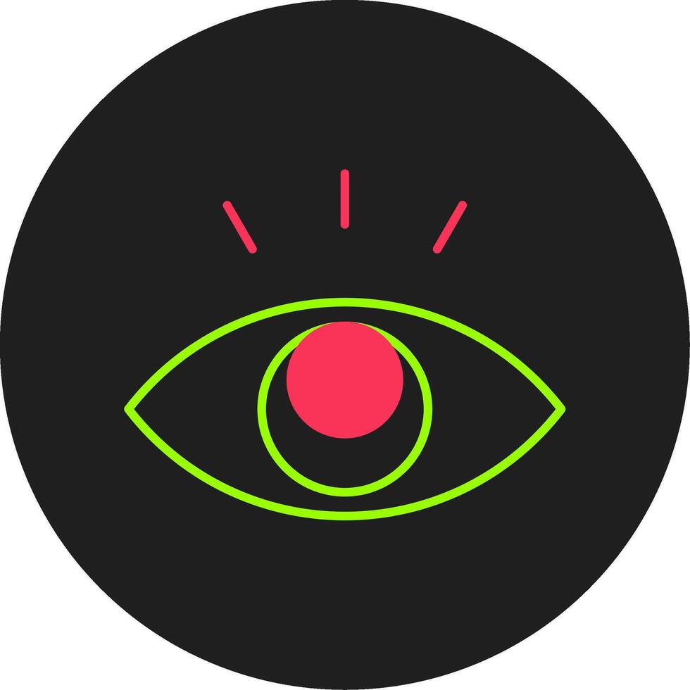 Eye Glyph Circle Icon vector