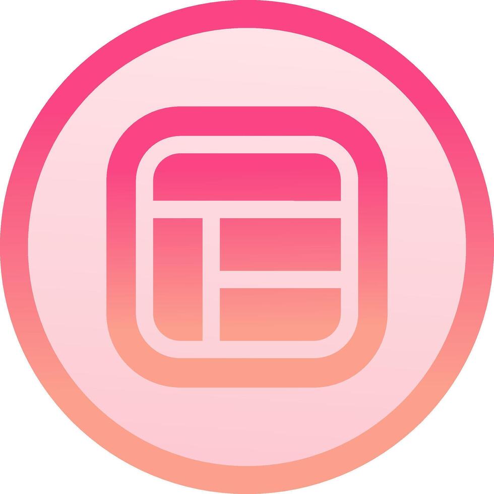 Layout solid circle gradeint Icon vector