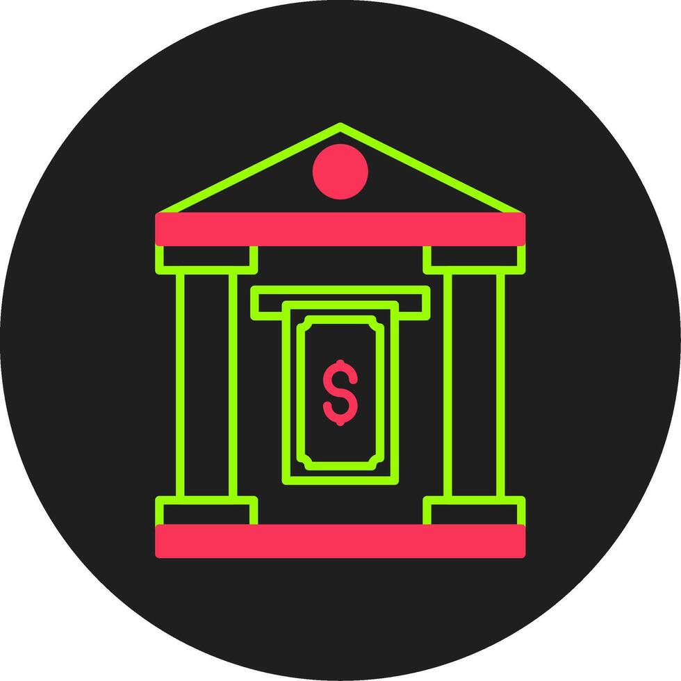 Cash Withdraw Glyph Circle Icon vector