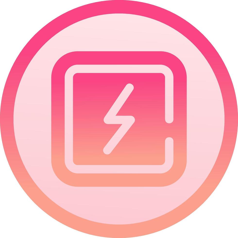 Electricity solid circle gradeint Icon vector