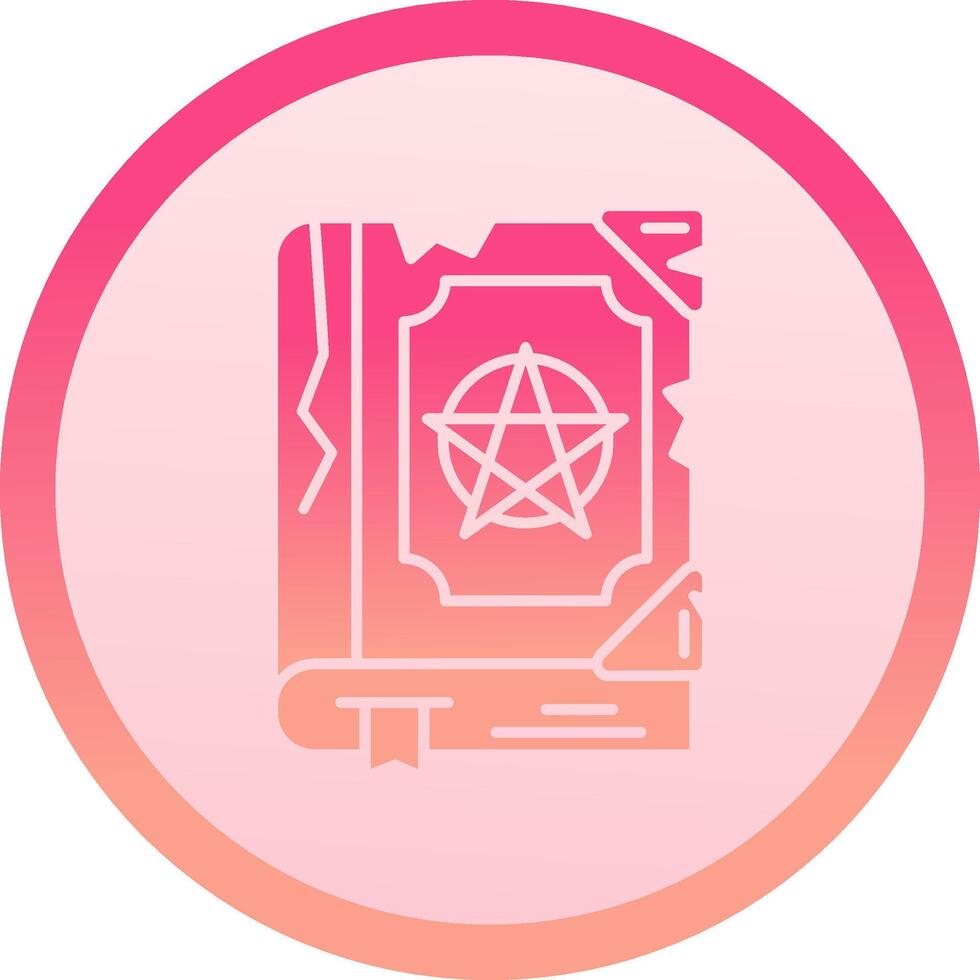 Magic book solid circle gradeint Icon vector