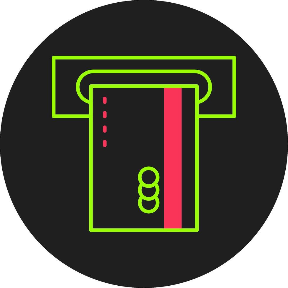 Insert Card Glyph Circle Icon vector
