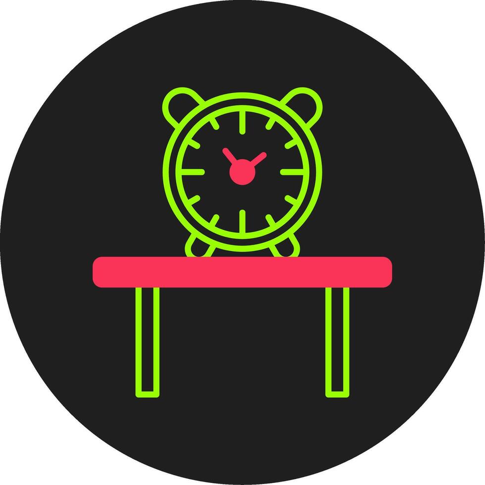 Table Watch Glyph Circle Icon vector