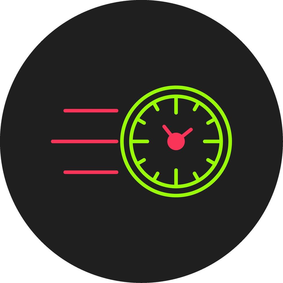 Fast Time Glyph Circle Icon vector