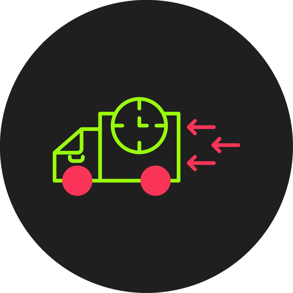 Fast Delivery Glyph Circle Icon vector