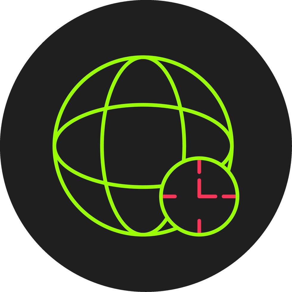 Time Zone Glyph Circle Icon vector