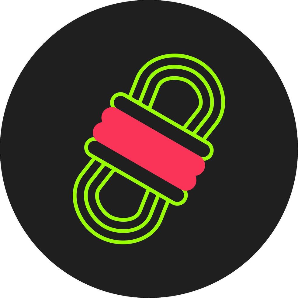 Rope Glyph Circle Icon vector