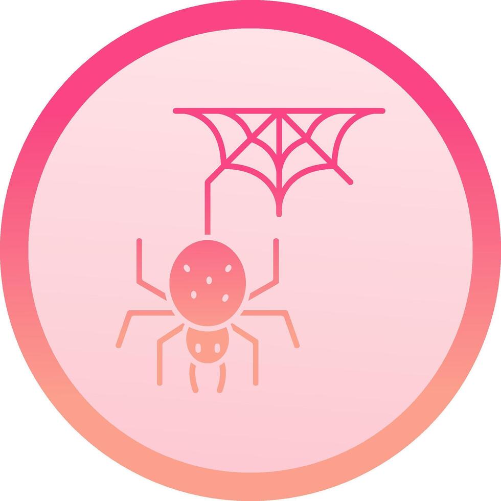 Spider solid circle gradeint Icon vector