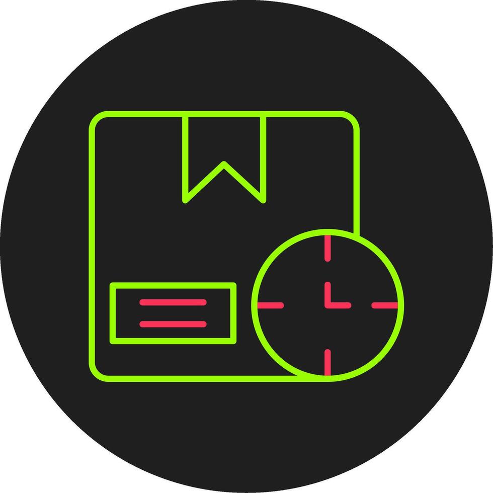Timein Glyph Circle Icon vector