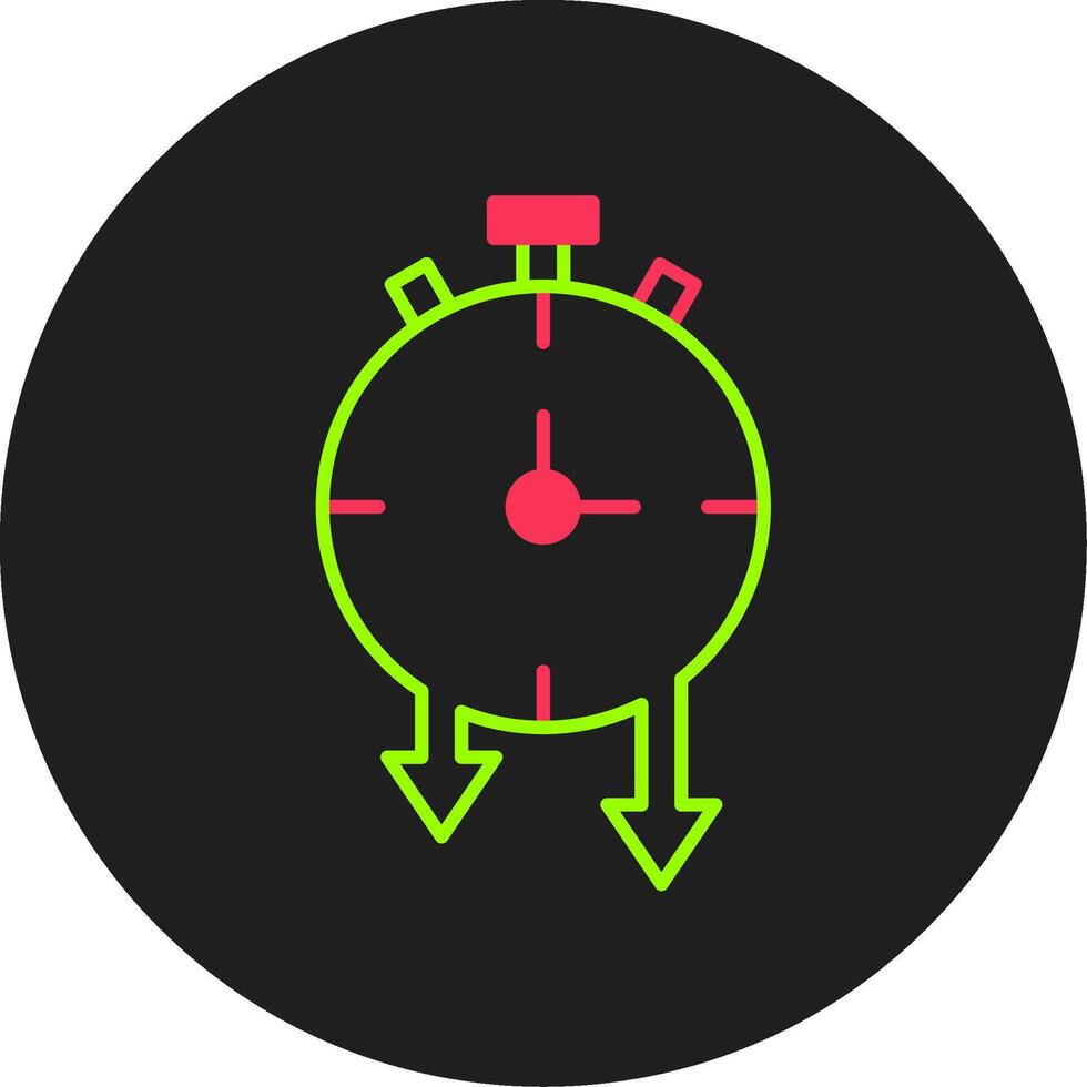 Timer Glyph Circle Icon vector