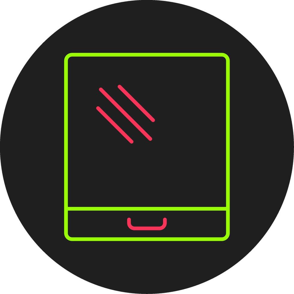 Tablet Glyph Circle Icon vector