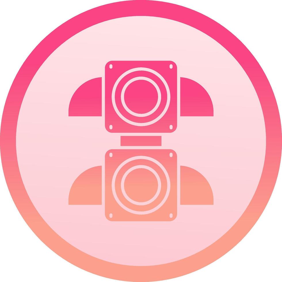 Traffic light solid circle gradeint Icon vector
