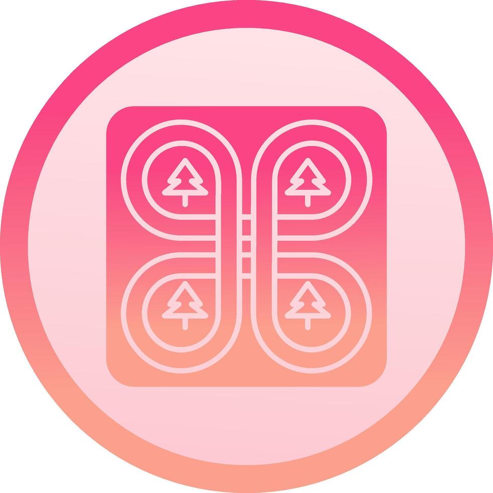 Overpass solid circle gradeint Icon vector