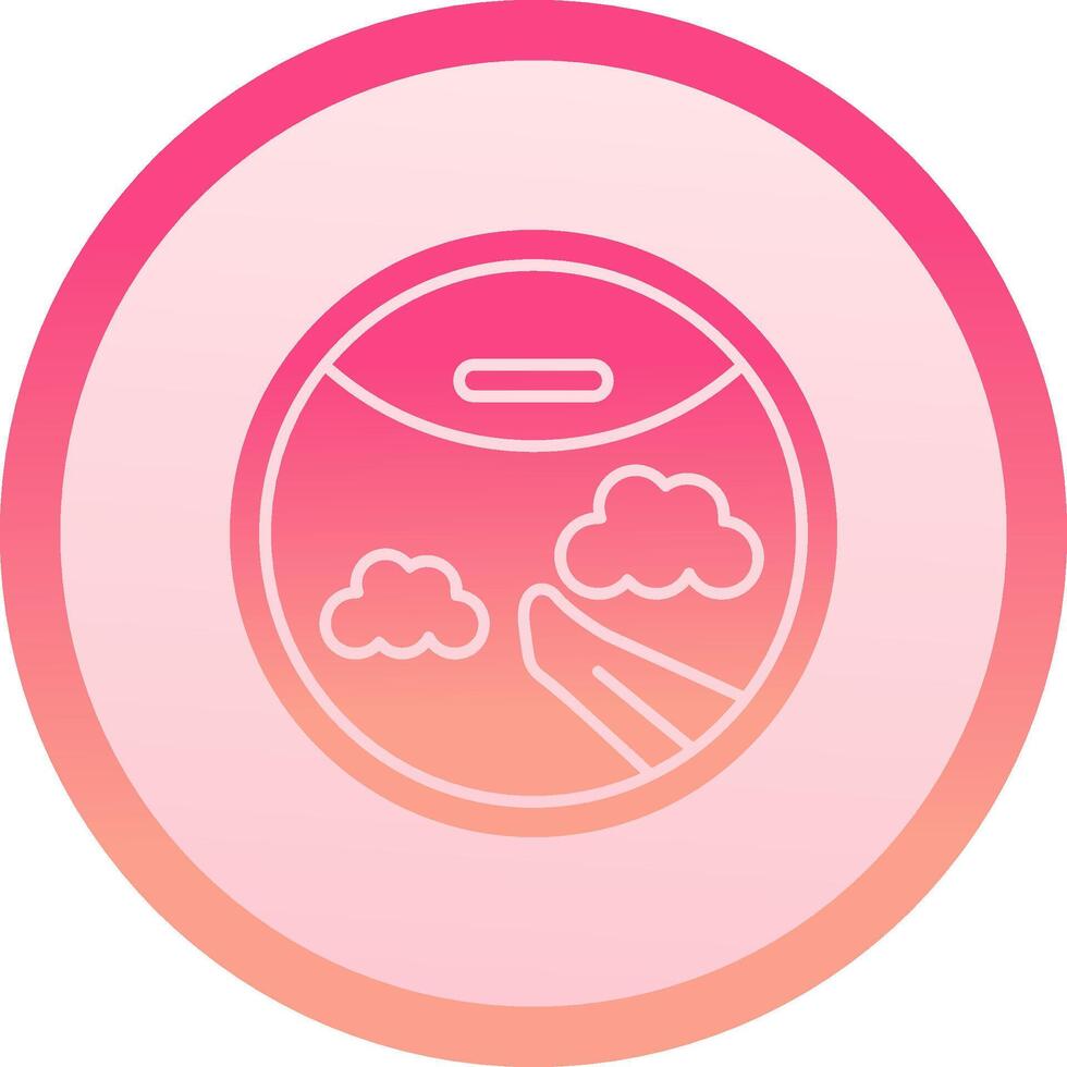 Porthole solid circle gradeint Icon vector