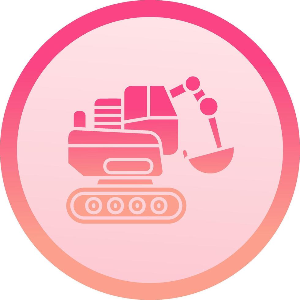 Construction solid circle gradeint Icon vector