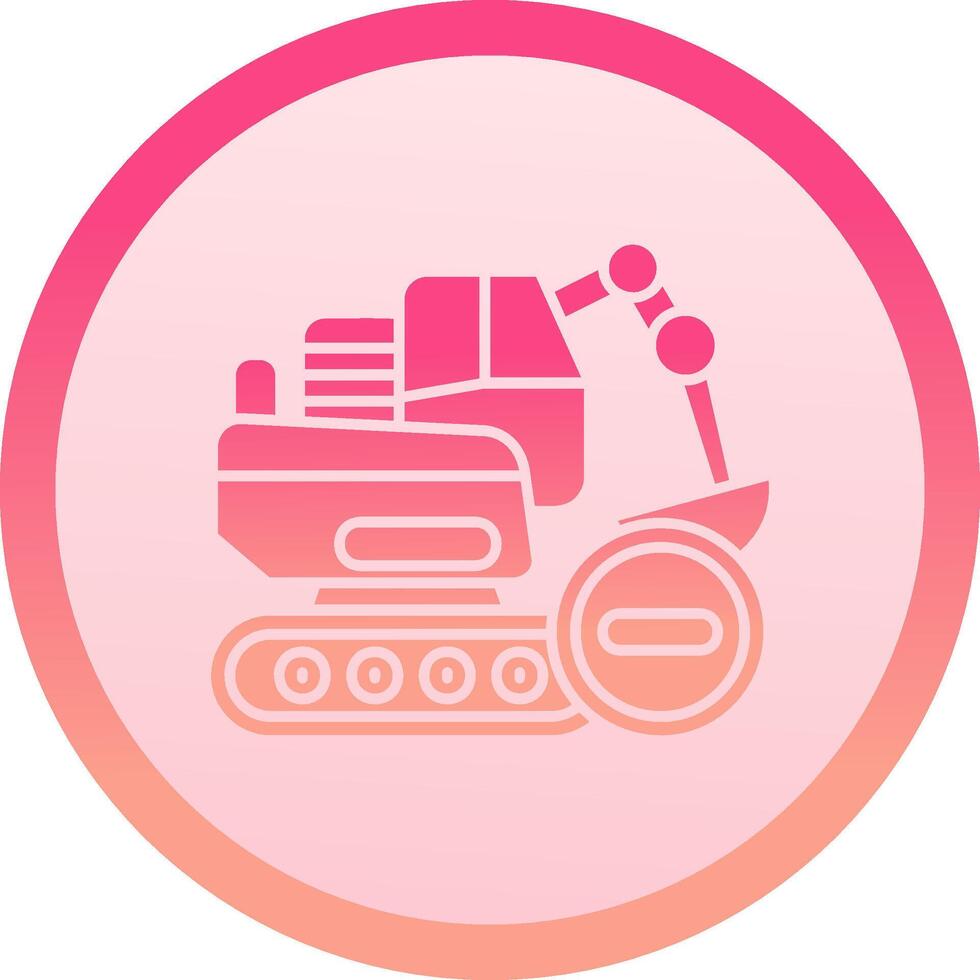 Construction solid circle gradeint Icon vector