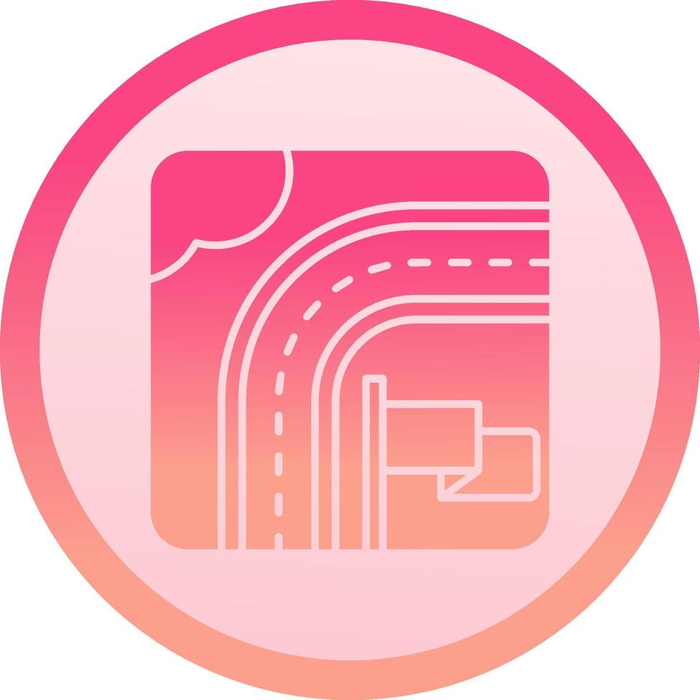 Destination solid circle gradeint Icon vector