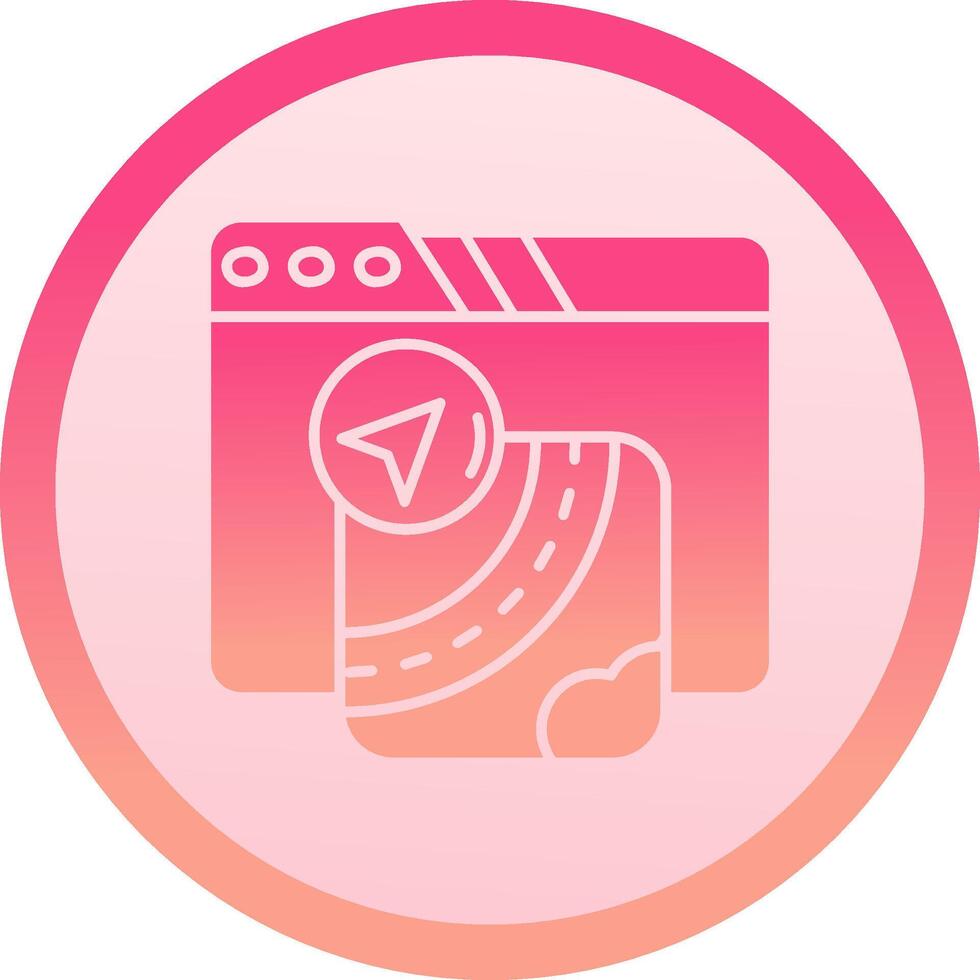 Gpu solid circle gradeint Icon vector